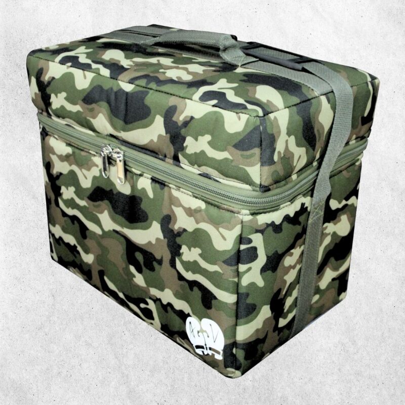 AV Box Cajon Canvas Carry Bag - Green Camouflage Side view
